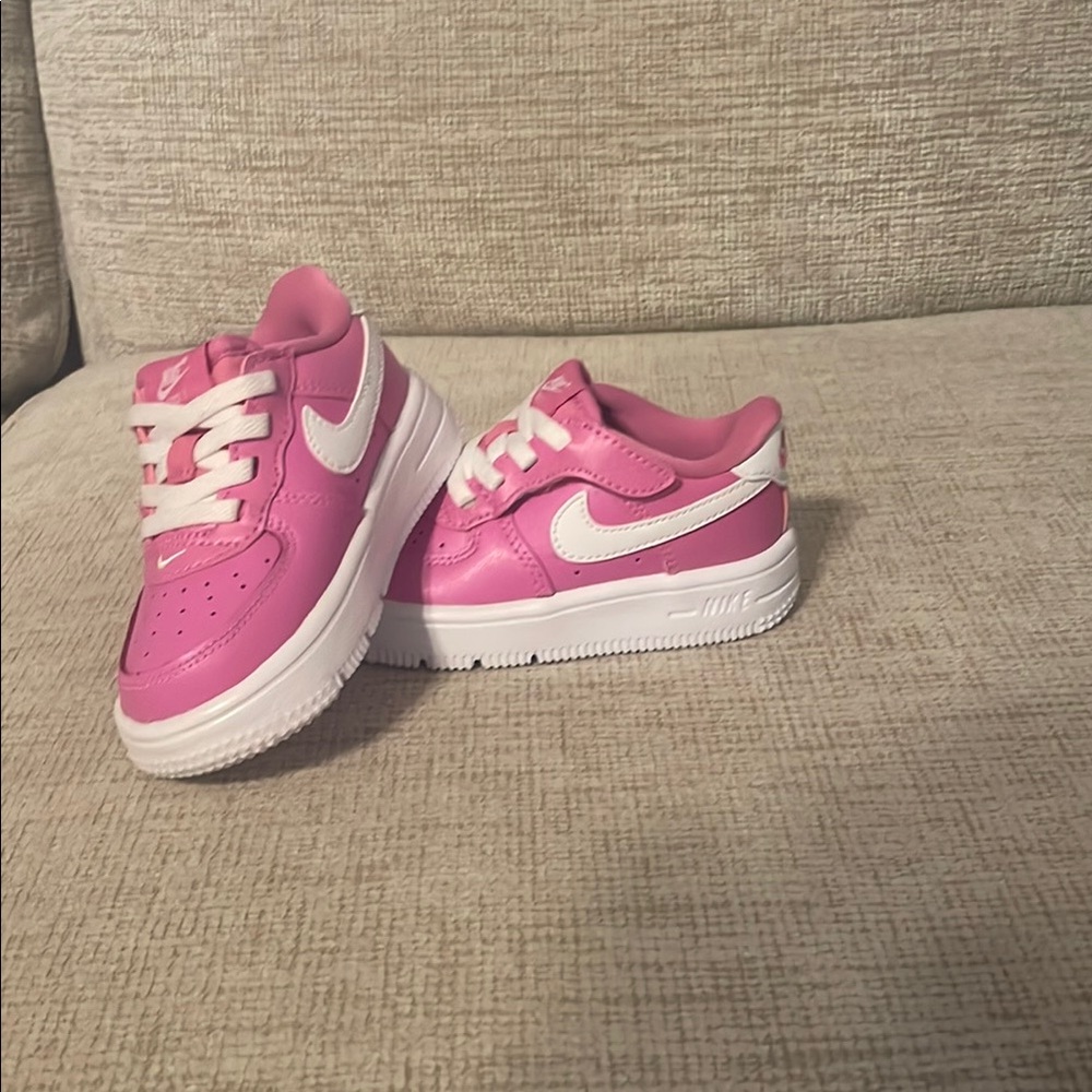 Nike Pink and White Toddler Sneakers